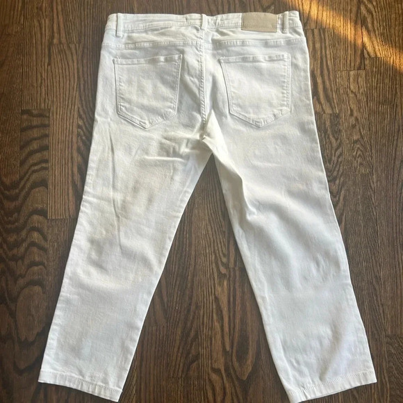 Zara White and Blue Denim Cropped and Skinny Jeans Bundle Size 6 - Picture 3 of 7